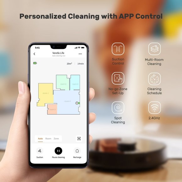 Verefa L11 Pro Self-Emptying Robot Vacuum 2700Pa, LIDAR Navigation Robot Vacuum - Picture 6 of 16